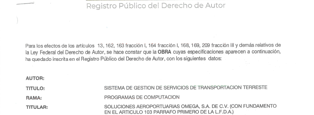 Registro de INDAUTOR